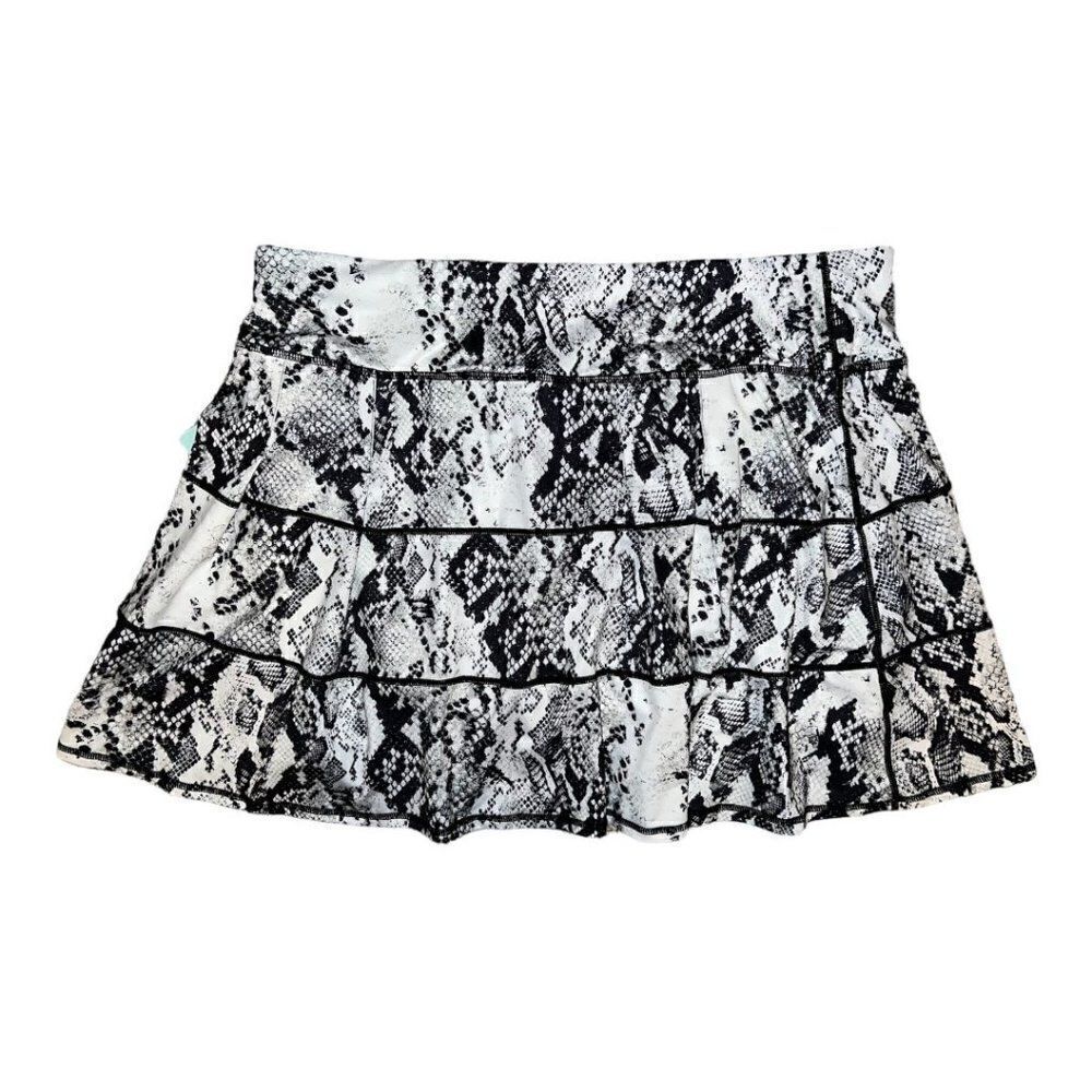 ID Ideology White Black Snake Print Tiered Skort Plus Size 2X NWT - Picture 3 of 8